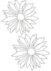 Fisă de colorat cu Flori de colorat p58