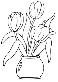 Fisă de colorat cu Flori de colorat p63