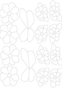 Fisă de colorat cu Flori de colorat p65