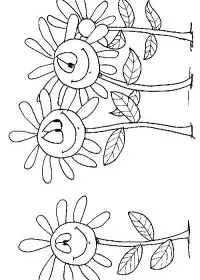Fisă de colorat cu Flori de colorat p67