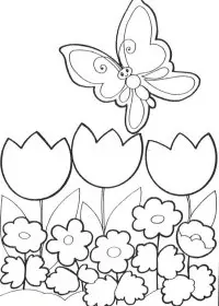 Fisă de colorat cu Flori de colorat p68
