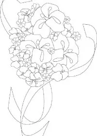Fisă de colorat cu Flori de colorat p70