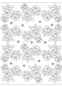 Fisă de colorat cu Flori de colorat p77