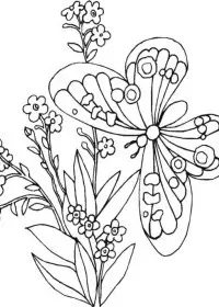 Fisă de colorat cu Flori de colorat p82