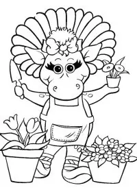 Fisă de colorat cu Flori de colorat p84