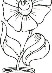 Fisă de colorat cu Flori de colorat p85