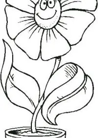 Fisă de colorat cu Flori de colorat p98