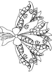 Fisă de colorat cu Flori lacramioare de colorat p09