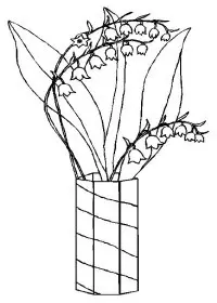 Fisă de colorat cu Flori lacramioare de colorat p21