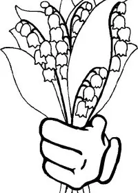 Fisă de colorat cu Flori lacramioare de colorat p25