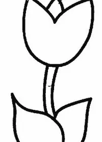 Fisă de colorat cu Flori lalele de colorat p10