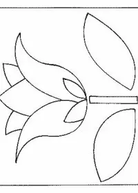 Fisă de colorat cu Flori lalele de colorat p13