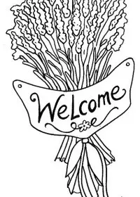 Fisă de colorat cu Flori lavanda de colorat p04