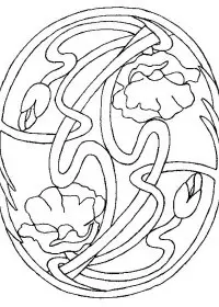 Fisă de colorat cu Flori maci de colorat p13