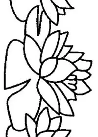 Fisă de colorat cu Flori nuferi de colorat p05