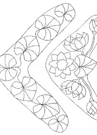 Fisă de colorat cu Flori nuferi de colorat p15