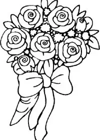 Fisă de colorat cu Flori trandafiri de colorat p03