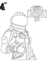 Fisă de colorat cu Fortnite p17