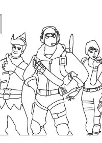 Fisă de colorat cu Fortnite p18