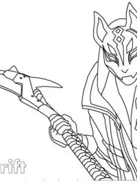 Fisă de colorat cu Fortnite p20