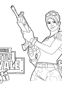 Fisă de colorat cu Fortnite p24