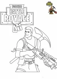 Fisă de colorat cu Fortnite p25