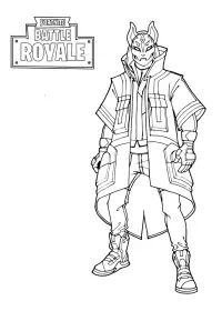 Fisă de colorat cu Fortnite p4