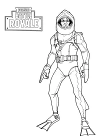 Fisă de colorat cu Fortnite p6