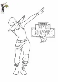 Fisă de colorat cu Fortnite p7