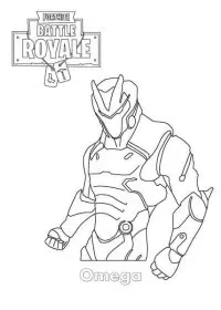 Fisă de colorat cu Fortnite p8