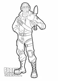 Fisă de colorat cu Fortnite p9