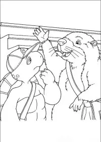 Fisă de colorat cu Franklin the turtle de colorat p08