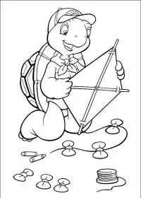 Fisă de colorat cu Franklin the turtle de colorat p13