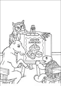 Fisă de colorat cu Franklin the turtle de colorat p16