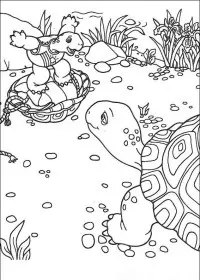 Fisă de colorat cu Franklin the turtle de colorat p21