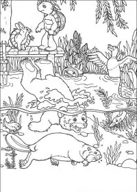 Fisă de colorat cu Franklin the turtle de colorat p29