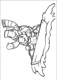 Fisă de colorat cu Franklin the turtle de colorat p35