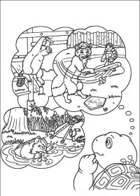 Fisă de colorat cu Franklin the turtle de colorat p36