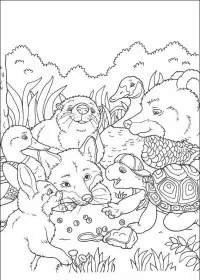 Fisă de colorat cu Franklin the turtle de colorat p41