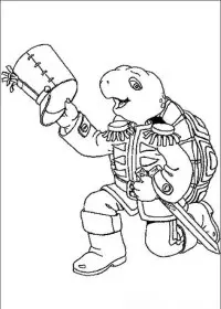 Fisă de colorat cu Franklin the turtle de colorat p44