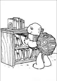 Fisă de colorat cu Franklin the turtle de colorat p45