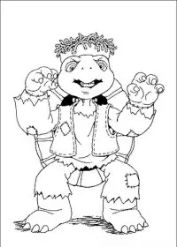 Fisă de colorat cu Franklin the turtle de colorat p47