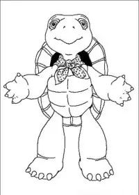 Fisă de colorat cu Franklin the turtle de colorat p48