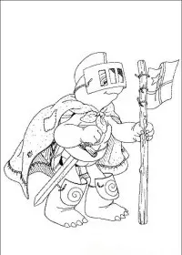 Fisă de colorat cu Franklin the turtle de colorat p54