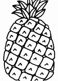 Fisă de colorat cu Fructe ananas de colorat p05