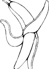 Fisă de colorat cu Fructe banane de colorat p06