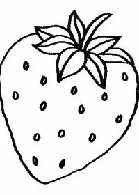 Fisă de colorat cu Fructe capsune de colorat p02