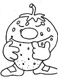 Fisă de colorat cu Fructe capsune de colorat p05