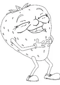 Fisă de colorat cu Fructe capsune de colorat p12