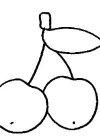 Fisă de colorat cu Fructe cirese de colorat p07